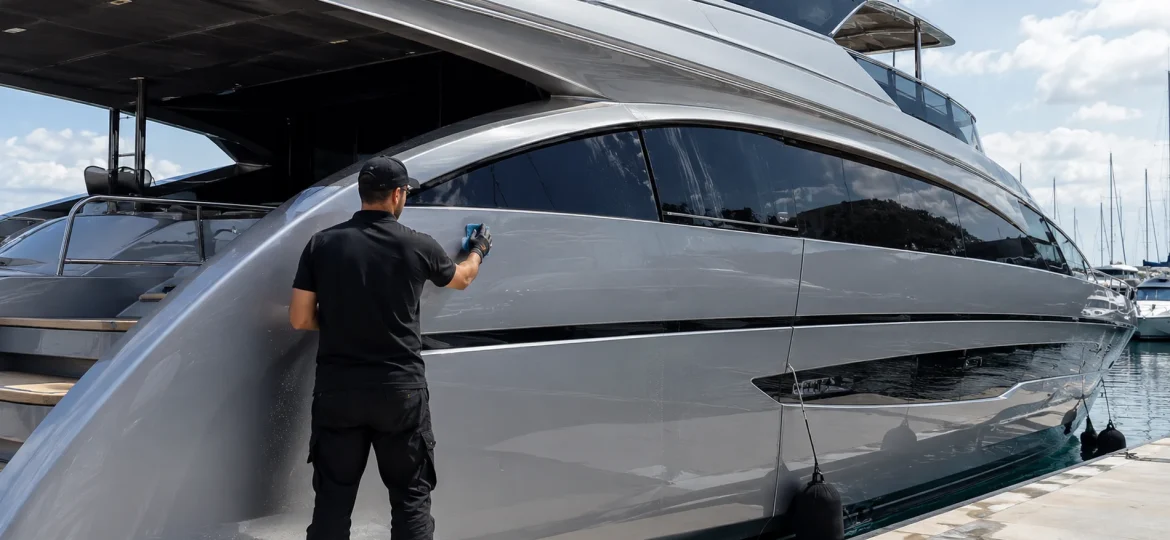 A complete yacht surface refit