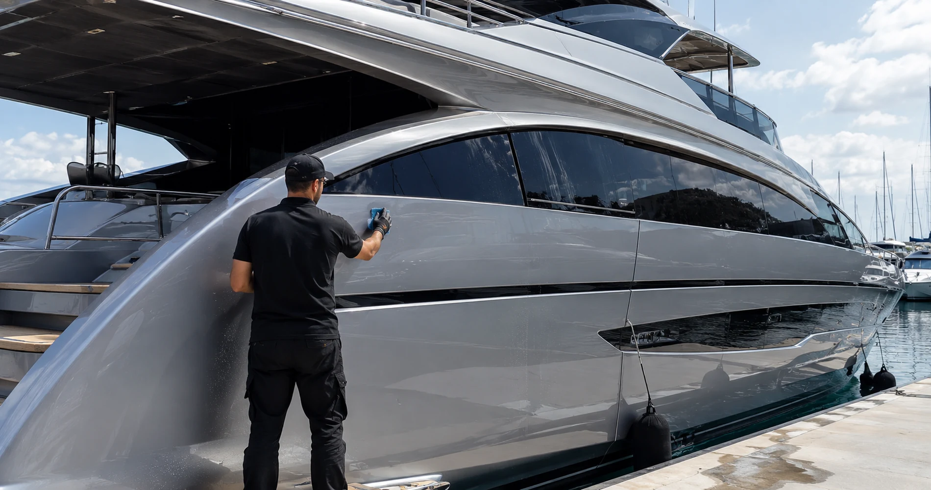 A complete yacht surface refit